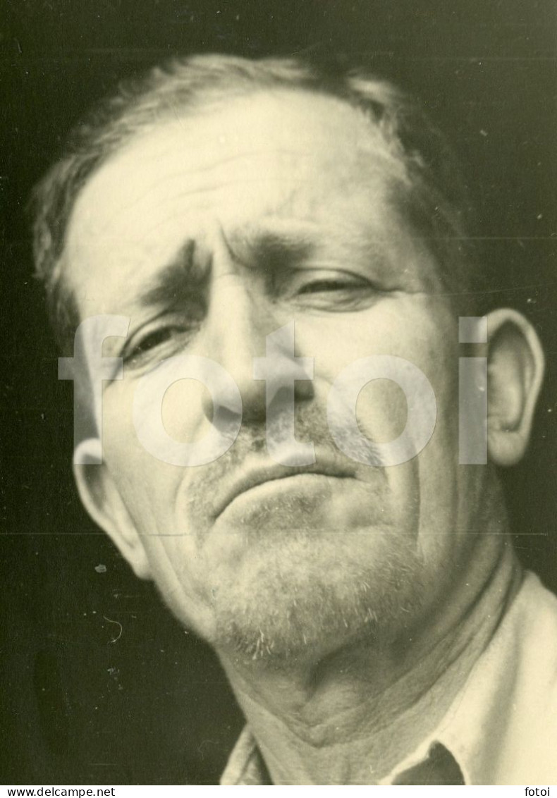 1950s REAL PHOTO FOTO POSTCARD MAN FACE - Photographie