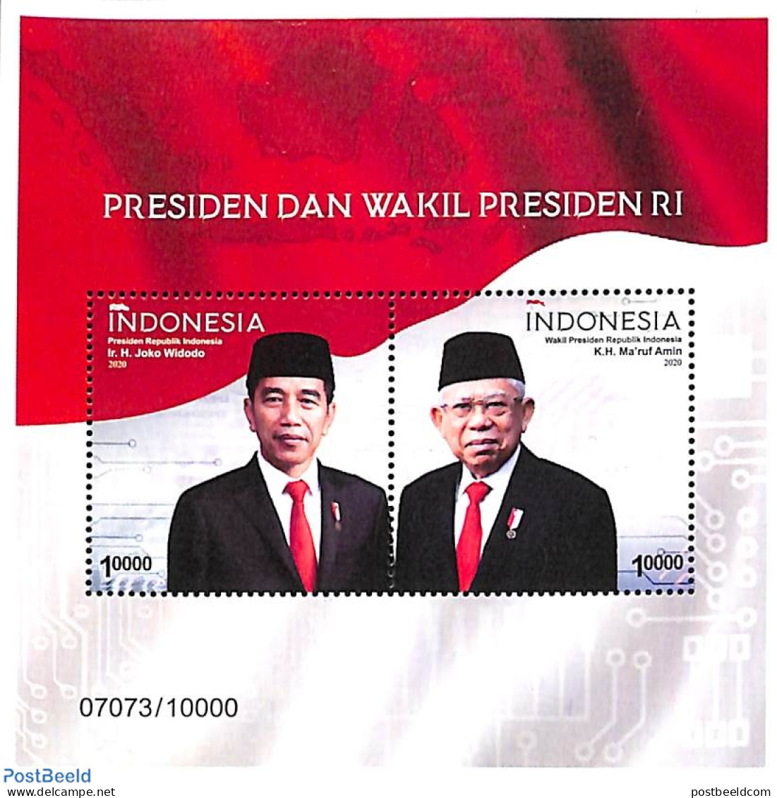 Indonesia 2020 President Dan Wakil S/s, Mint NH, History - Politicians - Indonesia