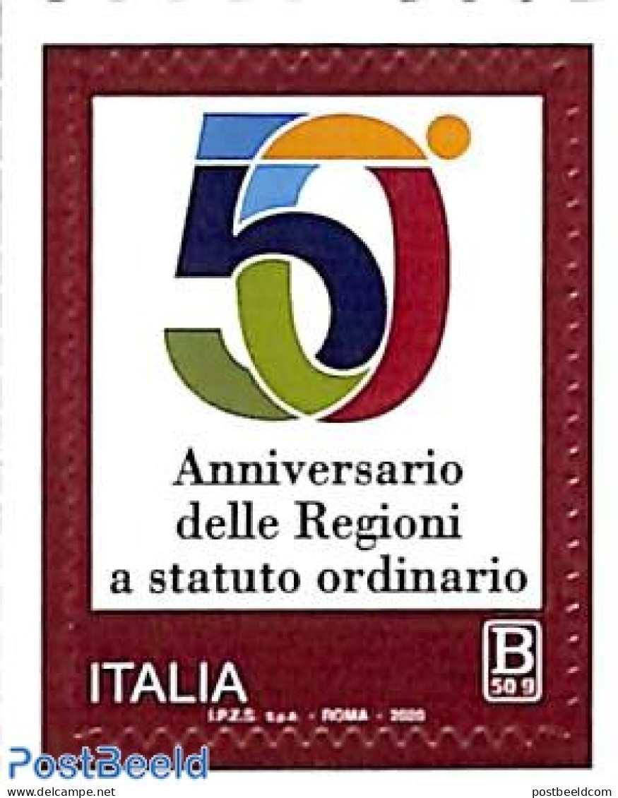 Italy 2020 Regions With Ordinary Status 1v S-a, Mint NH - Autres & Non Classés