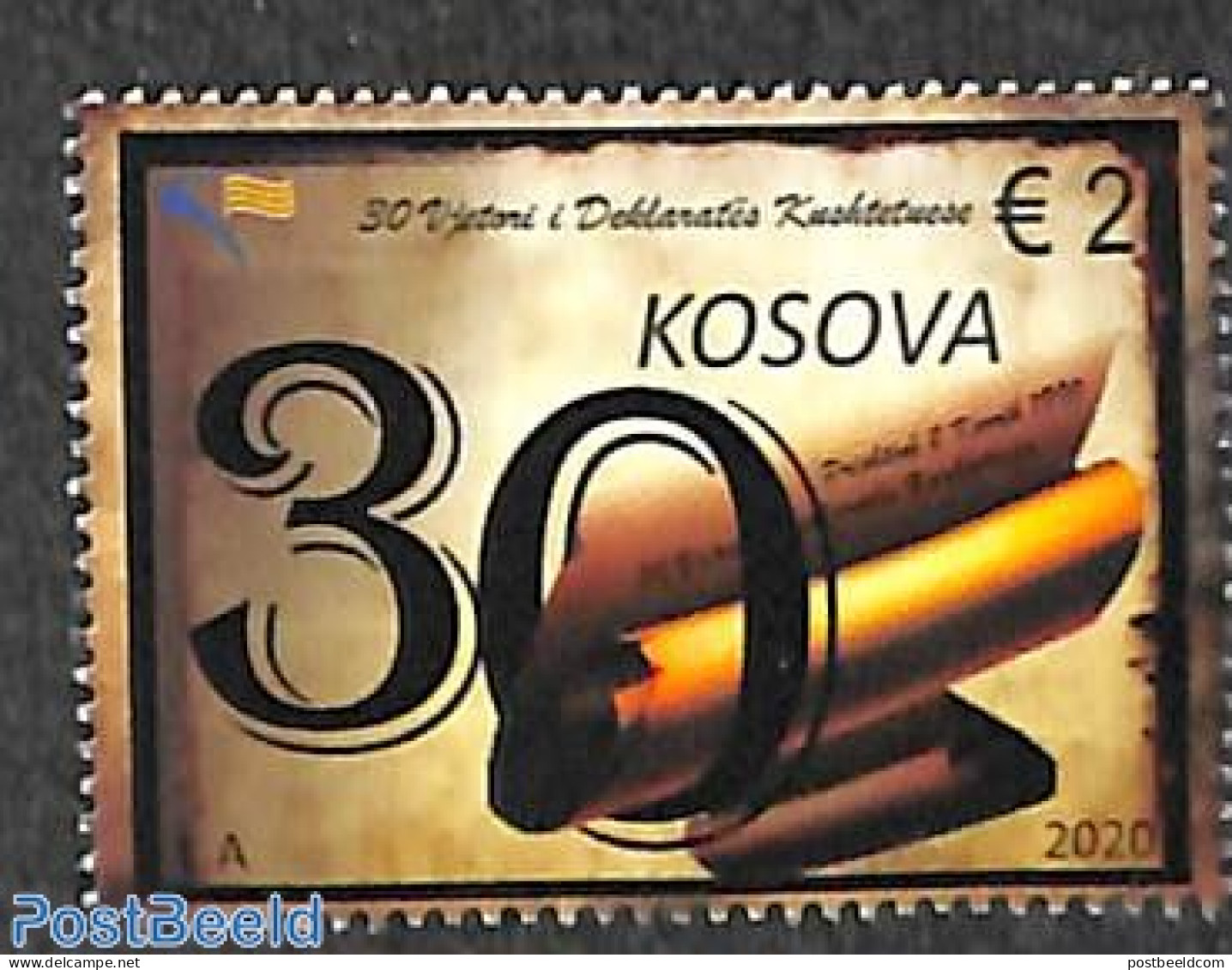 Kosovo 2020 30 Years Constitutional Declaration 1v, Mint NH - Autres & Non Classés