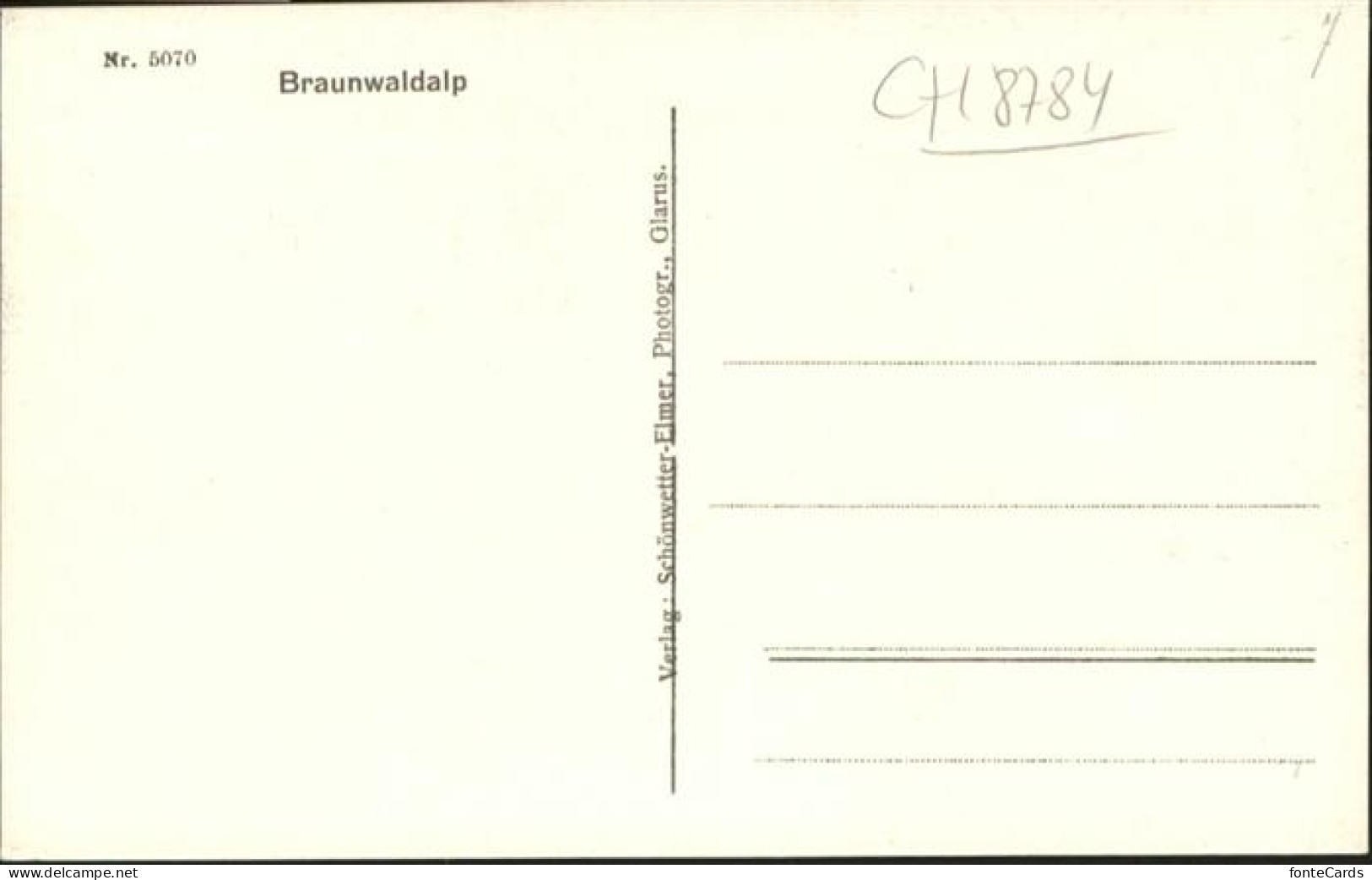 11019413 Braunwald GL  Braunwald - Autres & Non Classés