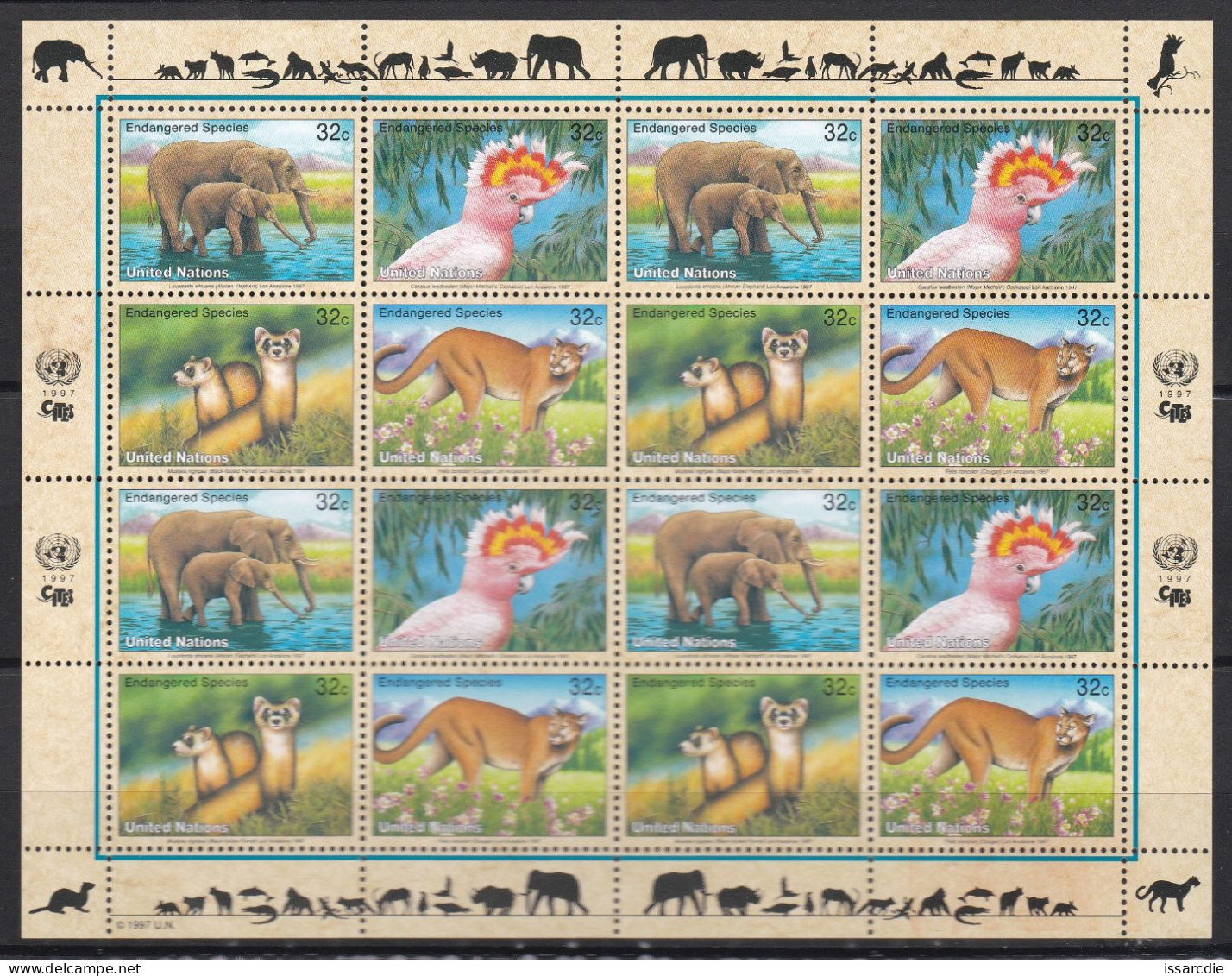 Nations-Unis New-York Feuillet Protection De La Nature Neufs ** - Unused Stamps