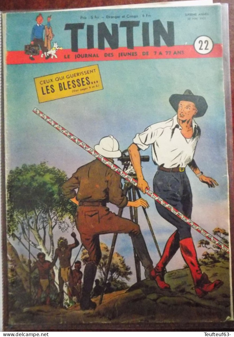 Tintin N° 22-1951 Couv. Weinberg - Tintin