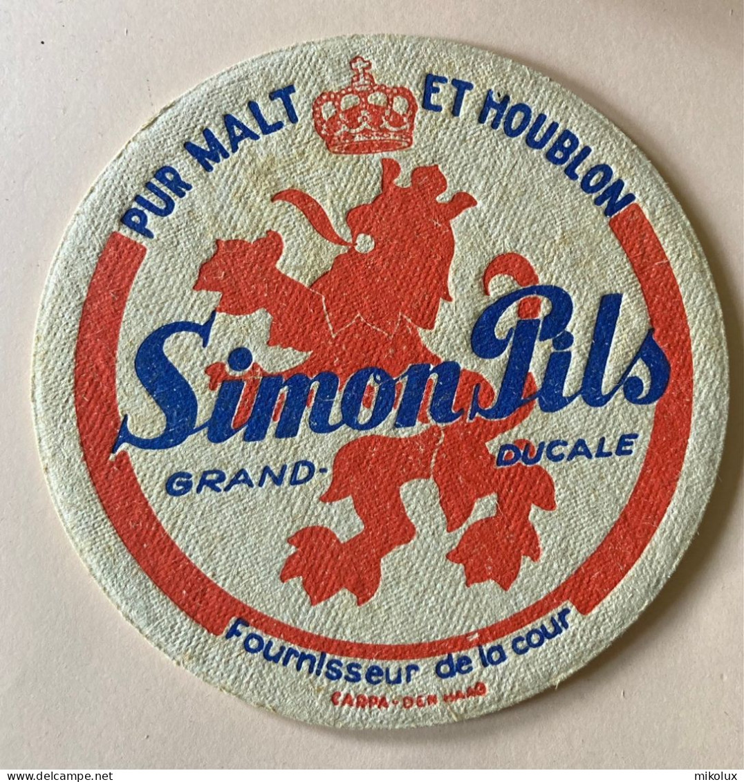 Luxembourg Bieres Simon Pils  Wiltz   . Sous Bock . Bierdeckel . ( +- 10,7 Cm  ) - Sous-bocks