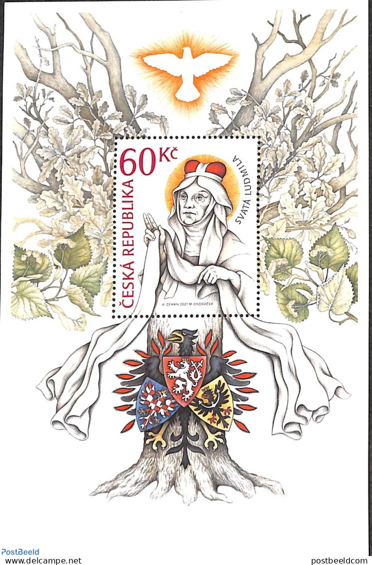 Czech Republic 2021 Holy Ludmilla S/s, Mint NH, Religion - Religion - Other & Unclassified