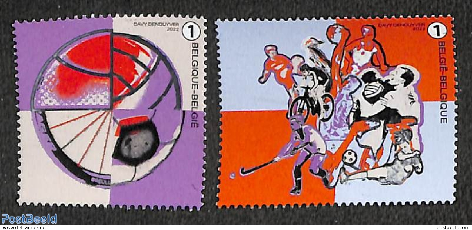 Belgium 2022 Sport 2v, Mint NH, Sport - Cycling - Football - Hockey - Sport (other And Mixed) - Neufs
