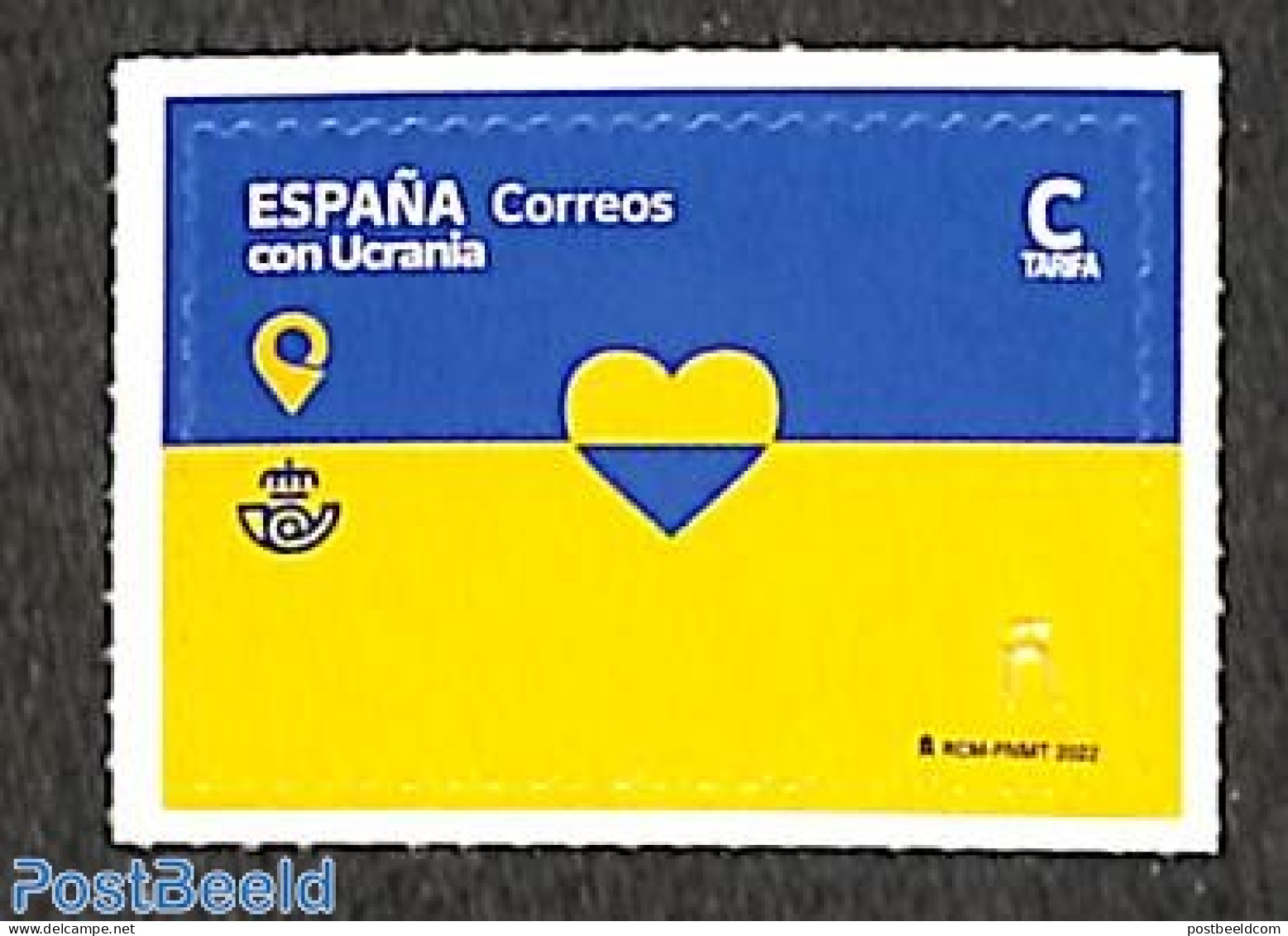 Spain 2022 Ukraina Solidarity 1v S-a, Mint NH - Ongebruikt