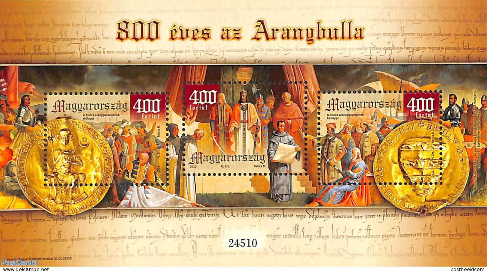 Hungary 2022 800 Years Golden Bull S/s, Mint NH, Various - Money On Stamps - Ongebruikt