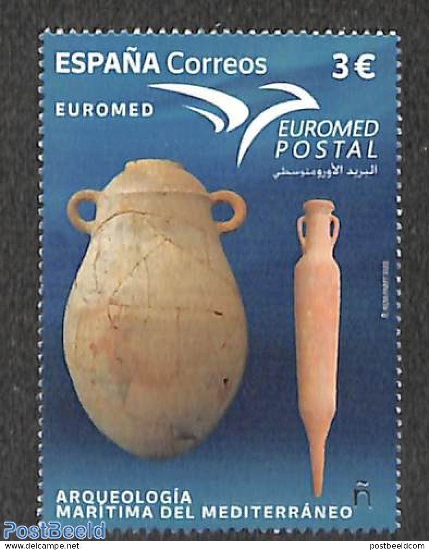Spain 2022 Euromed, Maritime Archeology 1v, Mint NH, History - Archaeology - Art - Ceramics - Unused Stamps