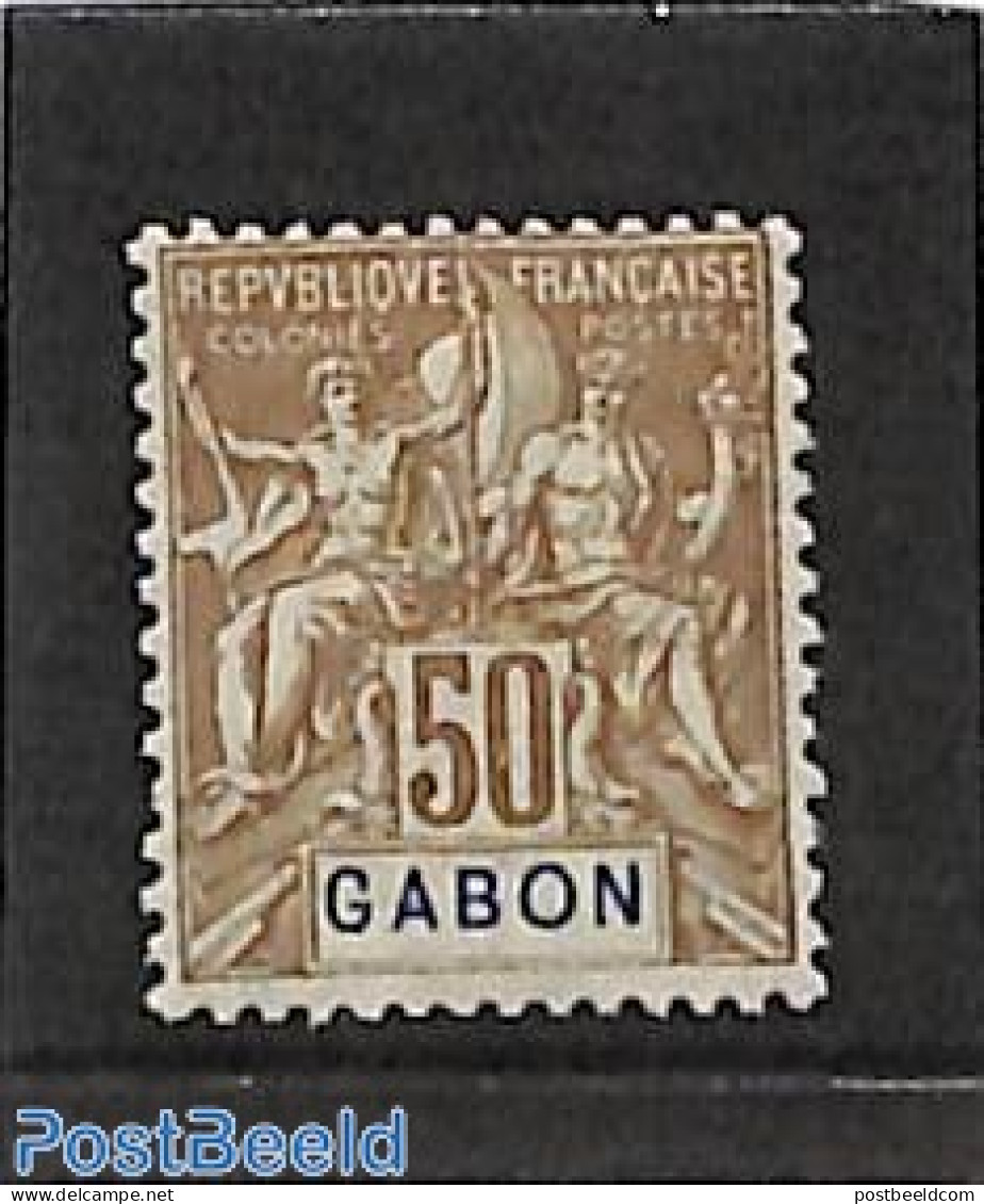 Gabon 1904 50c, Stamp Out Of Set, Unused (hinged) - Ungebraucht