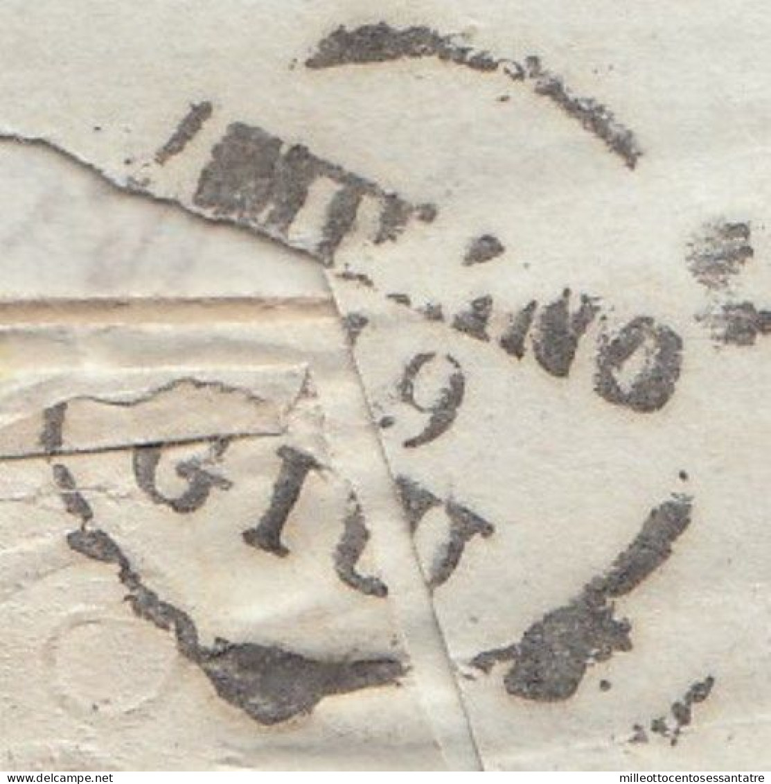 1786  -LOMBARDO VENETO - Lettera "con Campione"  Del 1851 ? Da Venezia A Milano Con Coppia C. 15 + 15 Rosso Vermiglio - Lombardy-Venetia