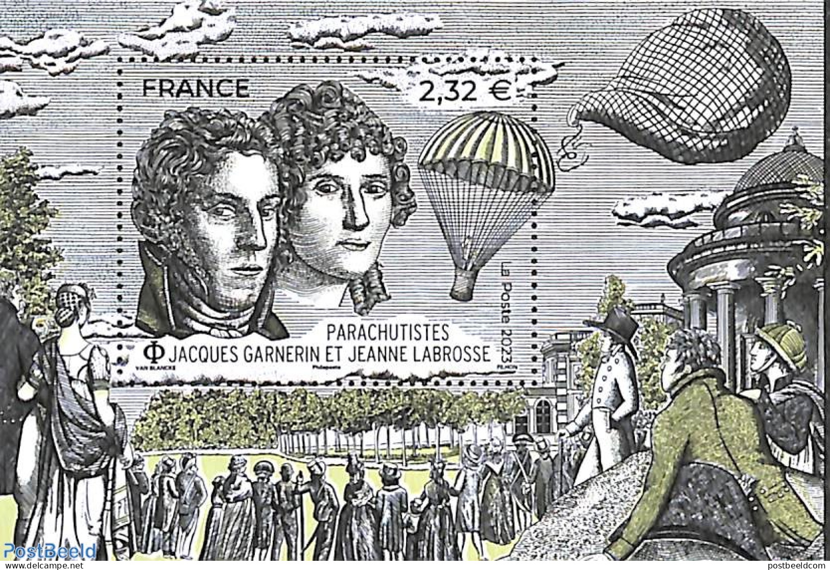 France 2023 Jacques Garnerin & Jeanne Labrosse S/s, Mint NH, Transport - Balloons - Unused Stamps