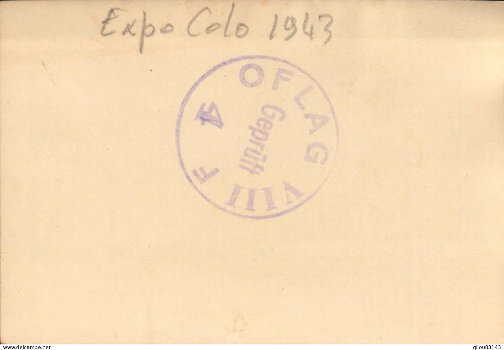 Camp De Prisonniers, Oflag VIII F, Expo Colo 1943 - War, Military