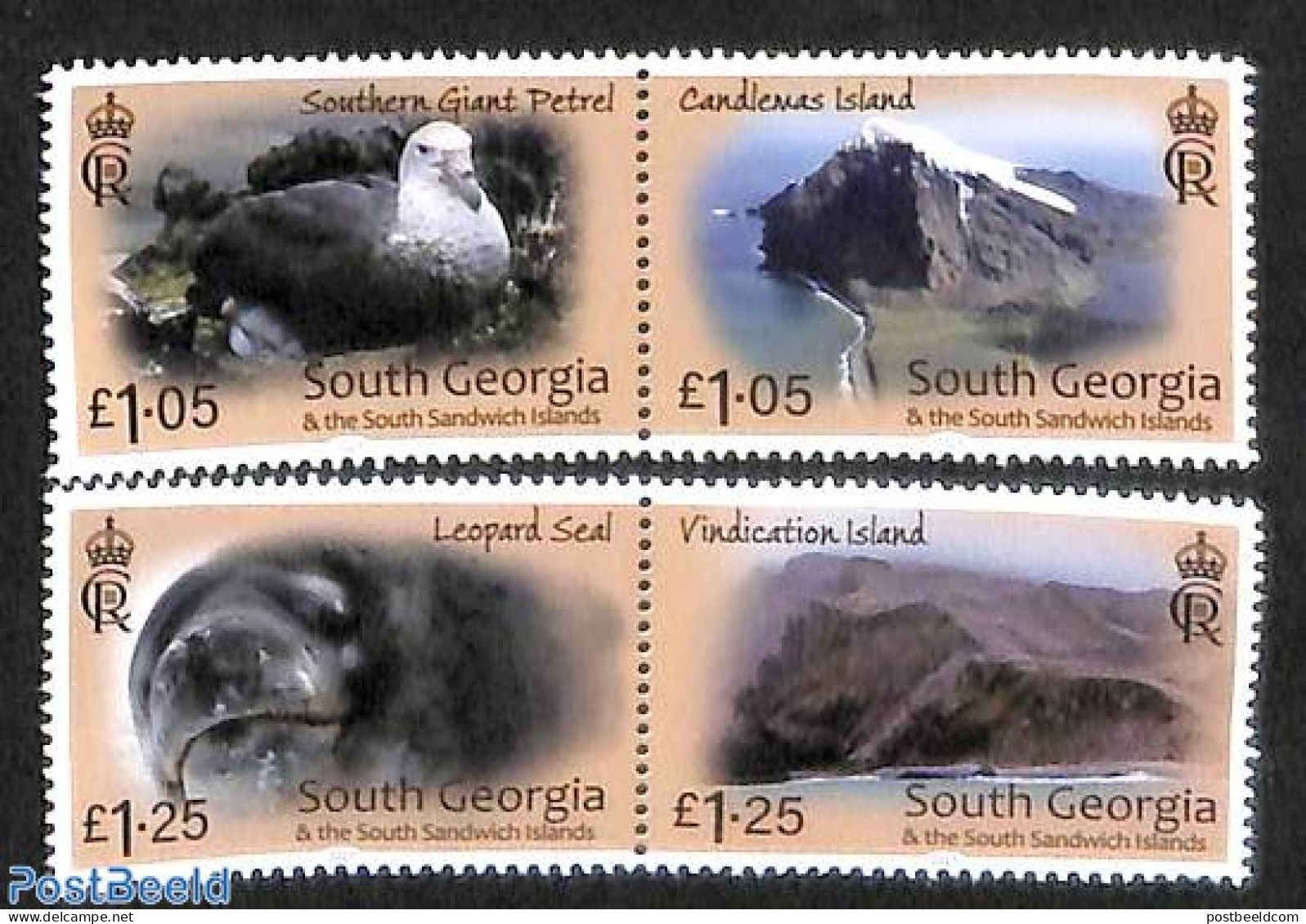 South Georgia / Falklands Dep. 2023 Candlemas Isles III 4v (2x[:]), Mint NH, Nature - Birds - Sea Mammals - Other & Unclassified