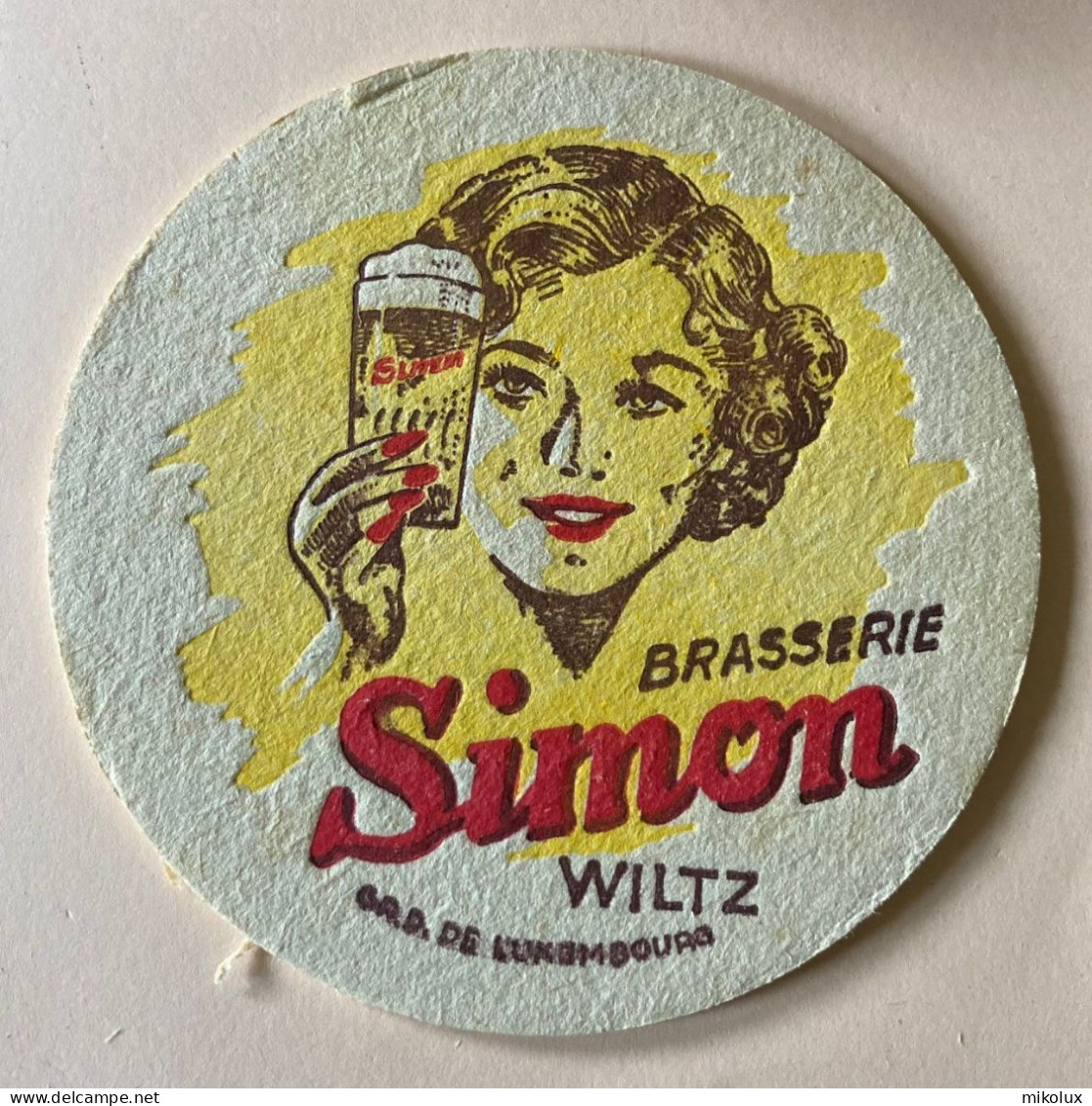 Luxembourg Bieres Brasserie Simon  Wiltz . Vianden  Sous Bock . Bierdeckel . ( +- 8,9 Cm  ) - Bierdeckel