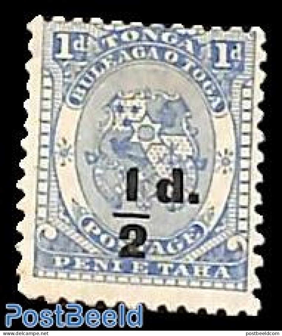 Tonga 1893 1/2d On 1d, Stamp Out Of Set, Unused (hinged) - Autres & Non Classés