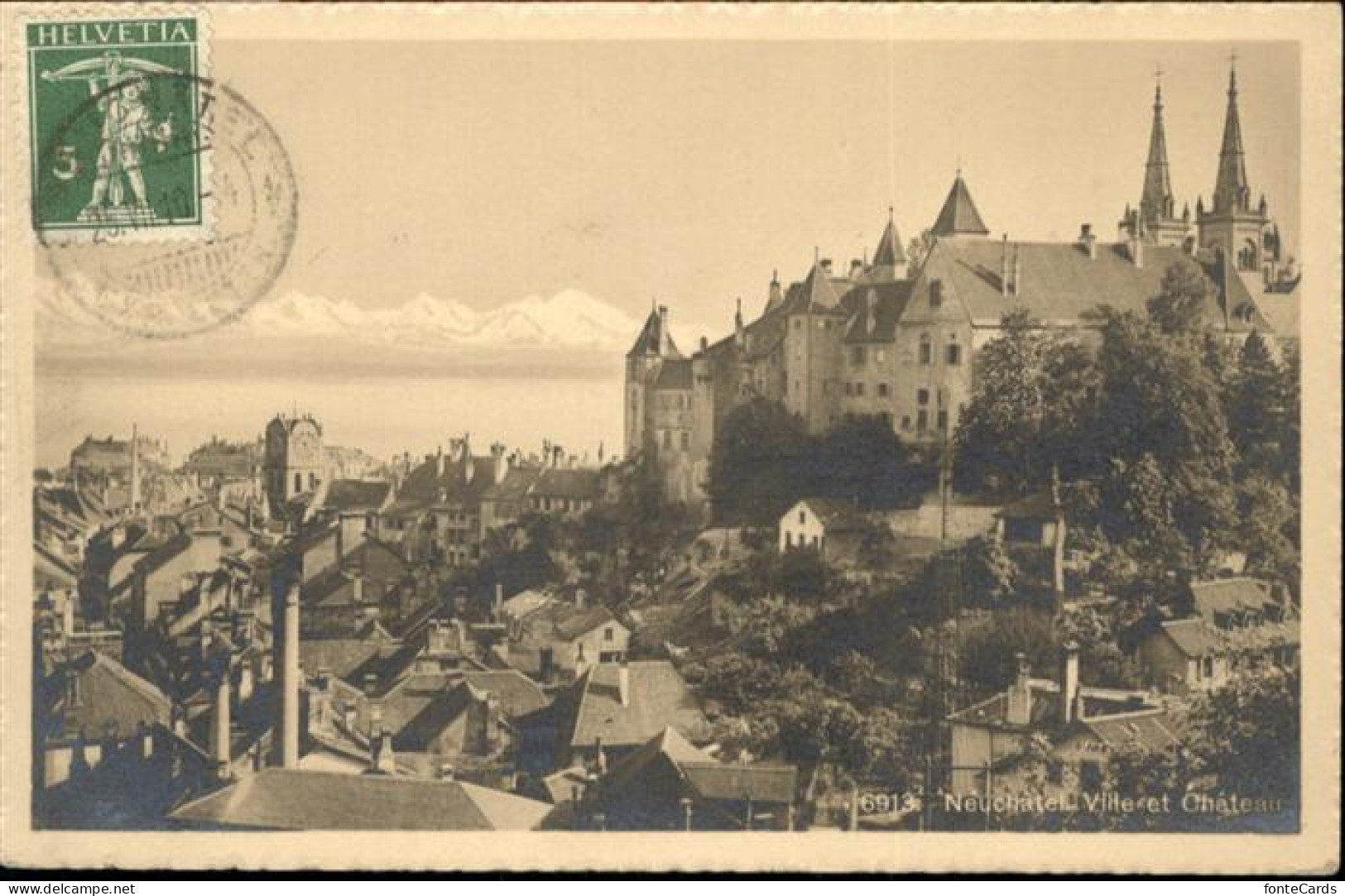 11019254 Neuchatel NE Ville Et Chateau  Neuchatel - Autres & Non Classés