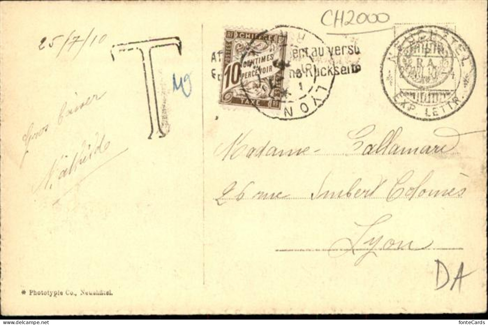 11019254 Neuchatel NE Ville Et Chateau  Neuchatel - Other & Unclassified