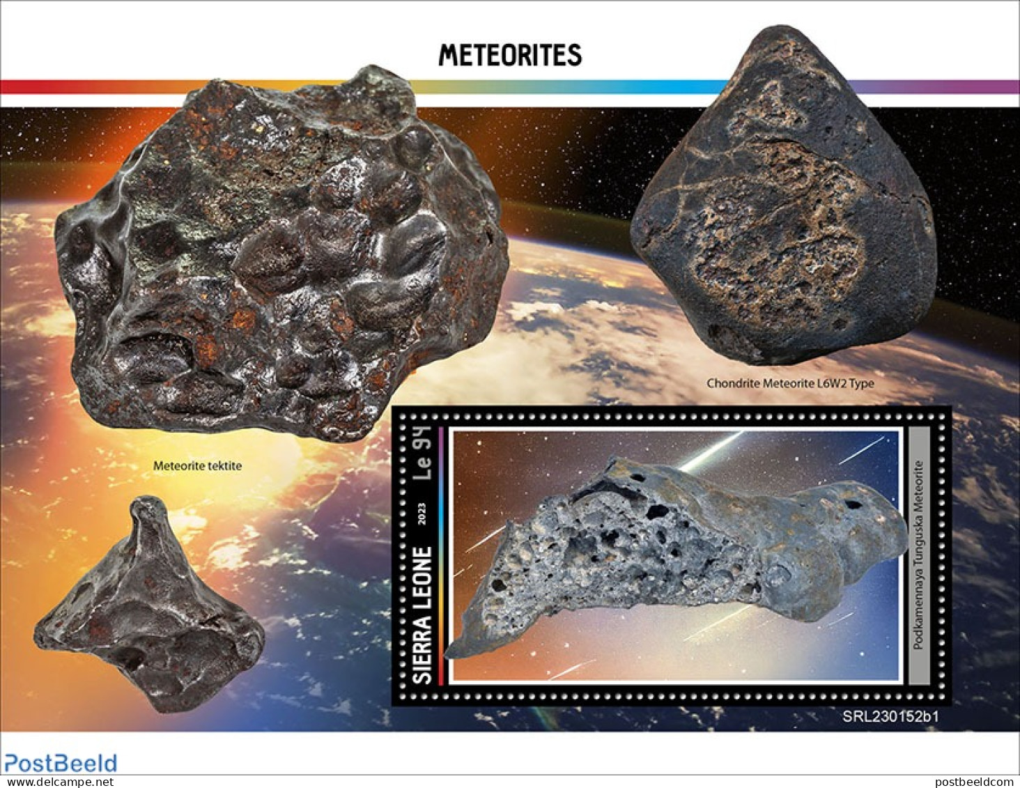 Sierra Leone 2023 Meteorites, Mint NH, History - Geology - Autres & Non Classés