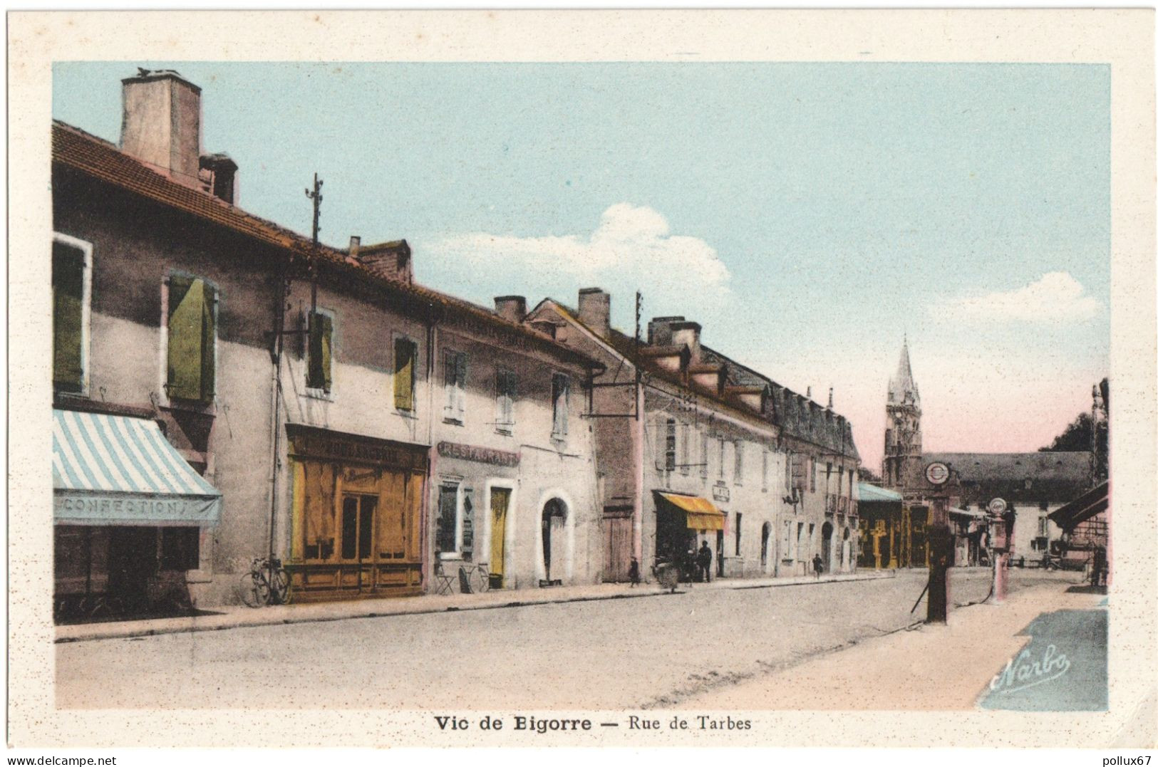 CPA DE VIC DE BIGORRE  (HAUTES-PYRÉNÉES)  RUE DE TARBES - Vic Sur Bigorre