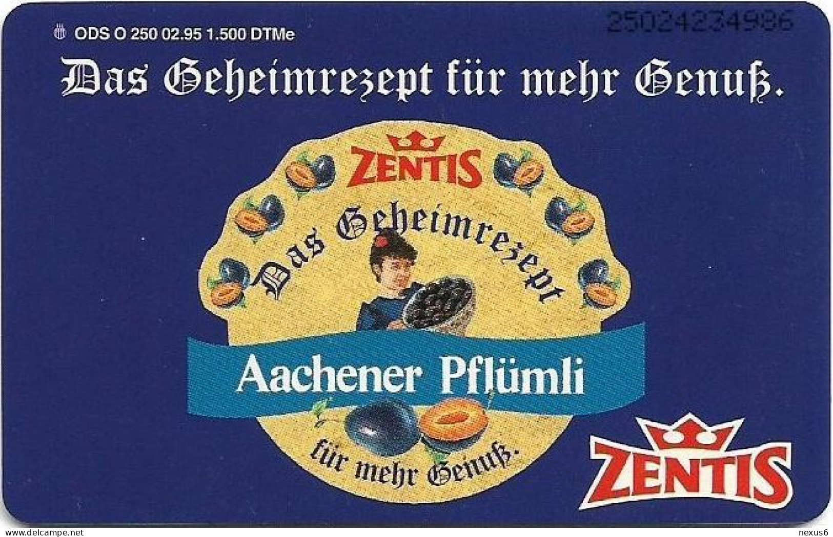 Germany - Zentis - Aachener Pflümli - O 0250 - 02.1995, 6DM, 1.500ex, Mint - O-Series : Customers Sets