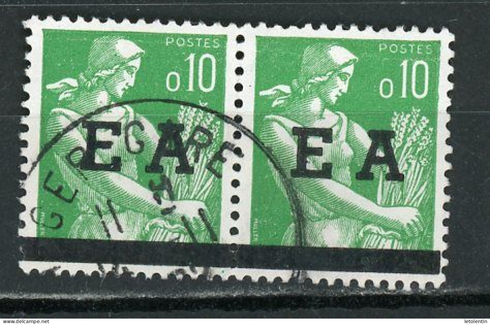 ALGÉRIE : TYPE MOISSONNEUSE - (SURCH. EA) N° Yvert 359 Obli. - Algérie (1962-...)