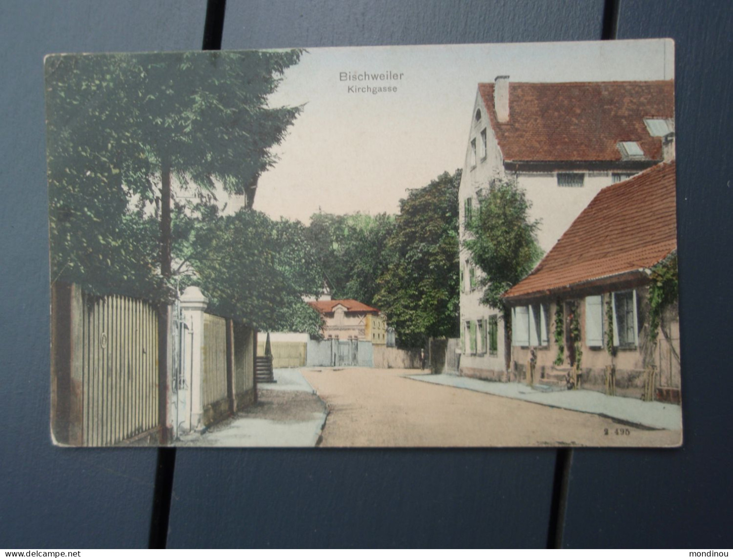 Belle Cpa Couleur Bischweiler Kirchgasse - Bischwiller Rue De L'église. 1914 - Bischwiller