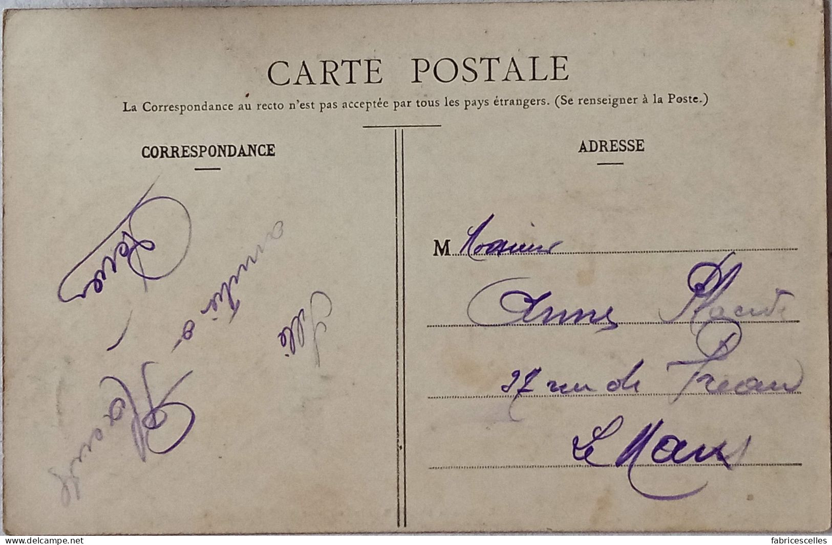 CPSM  Circulée 1916,  Sillé Le Guillaume (Sarthe) - L'Hopiteau (M.de Cumont) - Le Parc Et Le Château.  (93) - Sille Le Guillaume