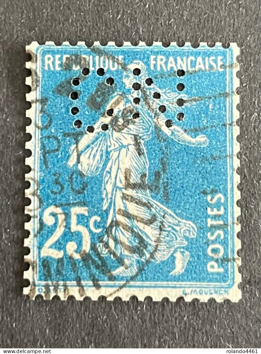 FRANCE C N° 140 Semeuse CN 267 Indice 4 Roulette Perforé Perforés Perfins Perfin ! Superbe - Sonstige & Ohne Zuordnung