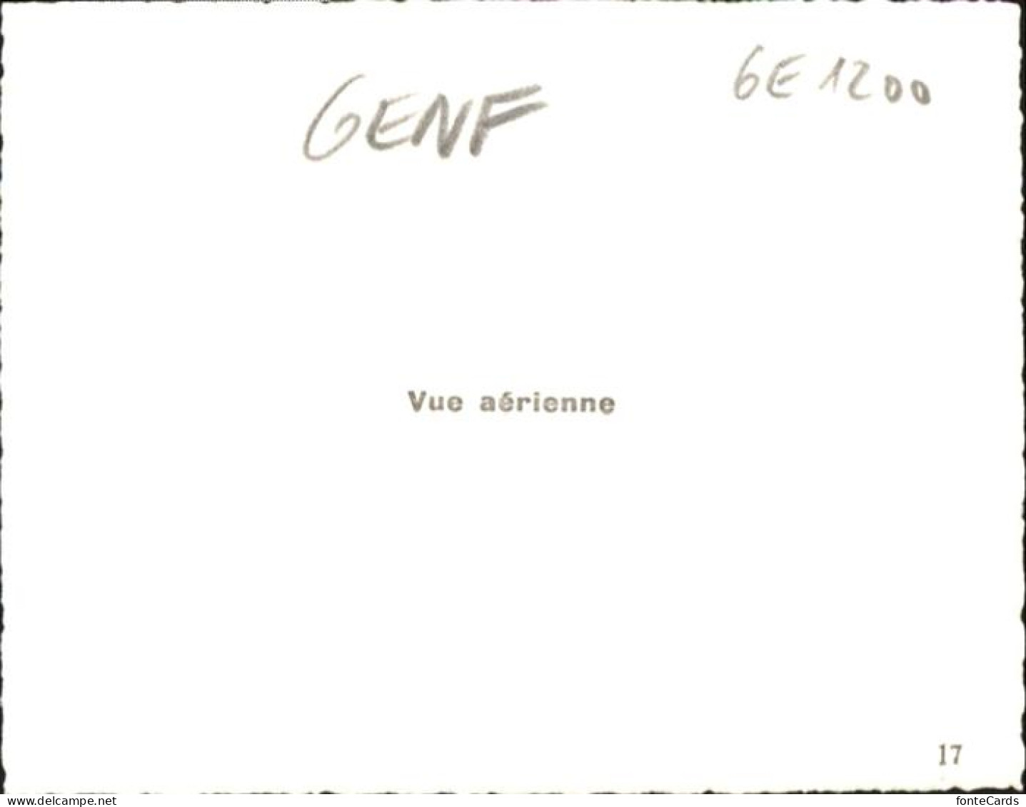 11018201 Genf GE [Handschriftlich] Fliegeraufnahme  Genf - Other & Unclassified