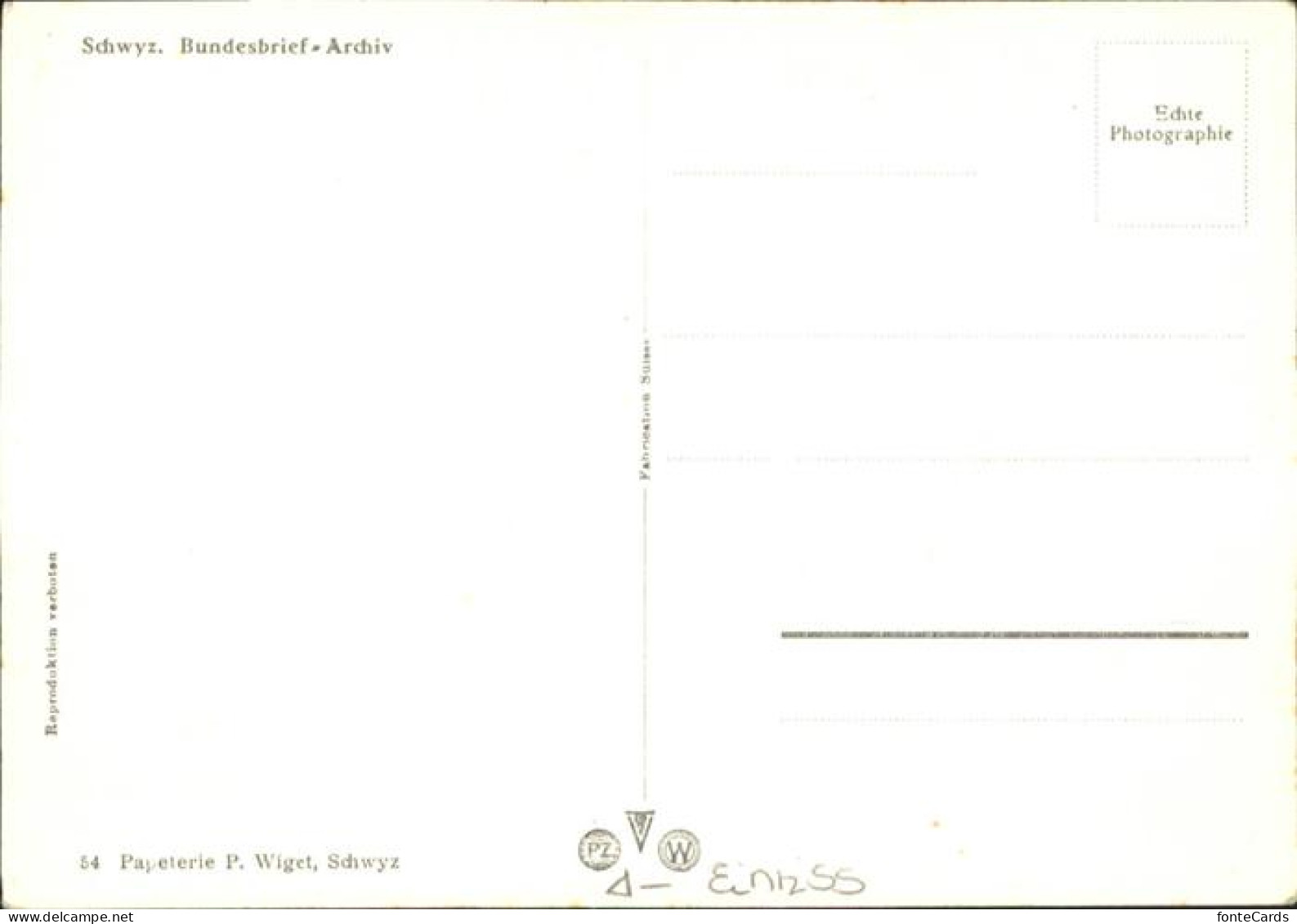 11018149 Schwyz Bundesbrief Archiv Schwyz - Autres & Non Classés