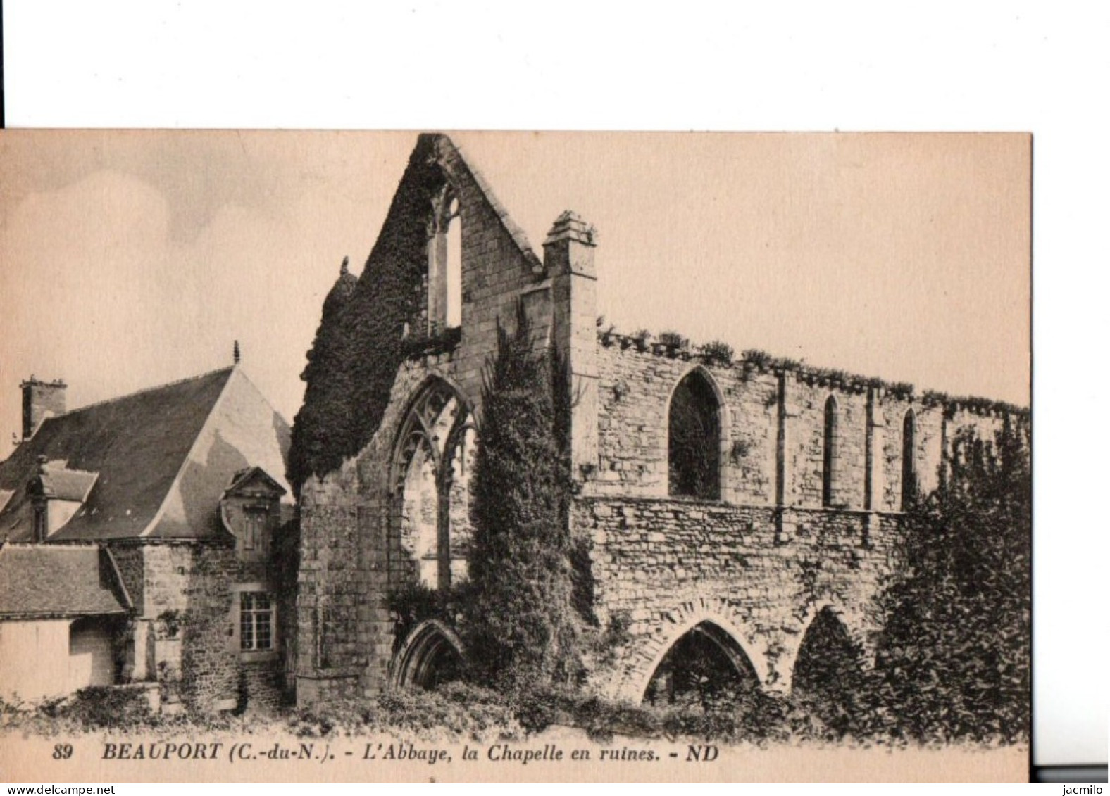 89. BEAUFORT (C.du-N.) L'Abbaye, La Chapelle En Ruines. - ND. Excellent état. Voir 2 SCANS - Paimpol