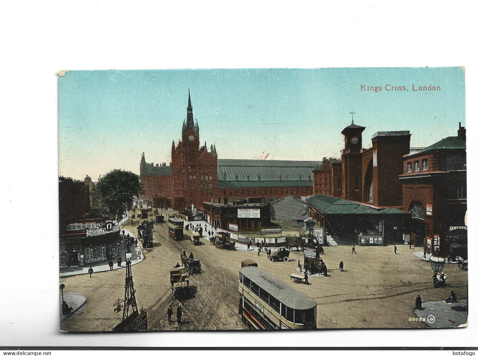 CPA LONDON  KINGS CROSS En 1914! (voir Timbres) - Other & Unclassified
