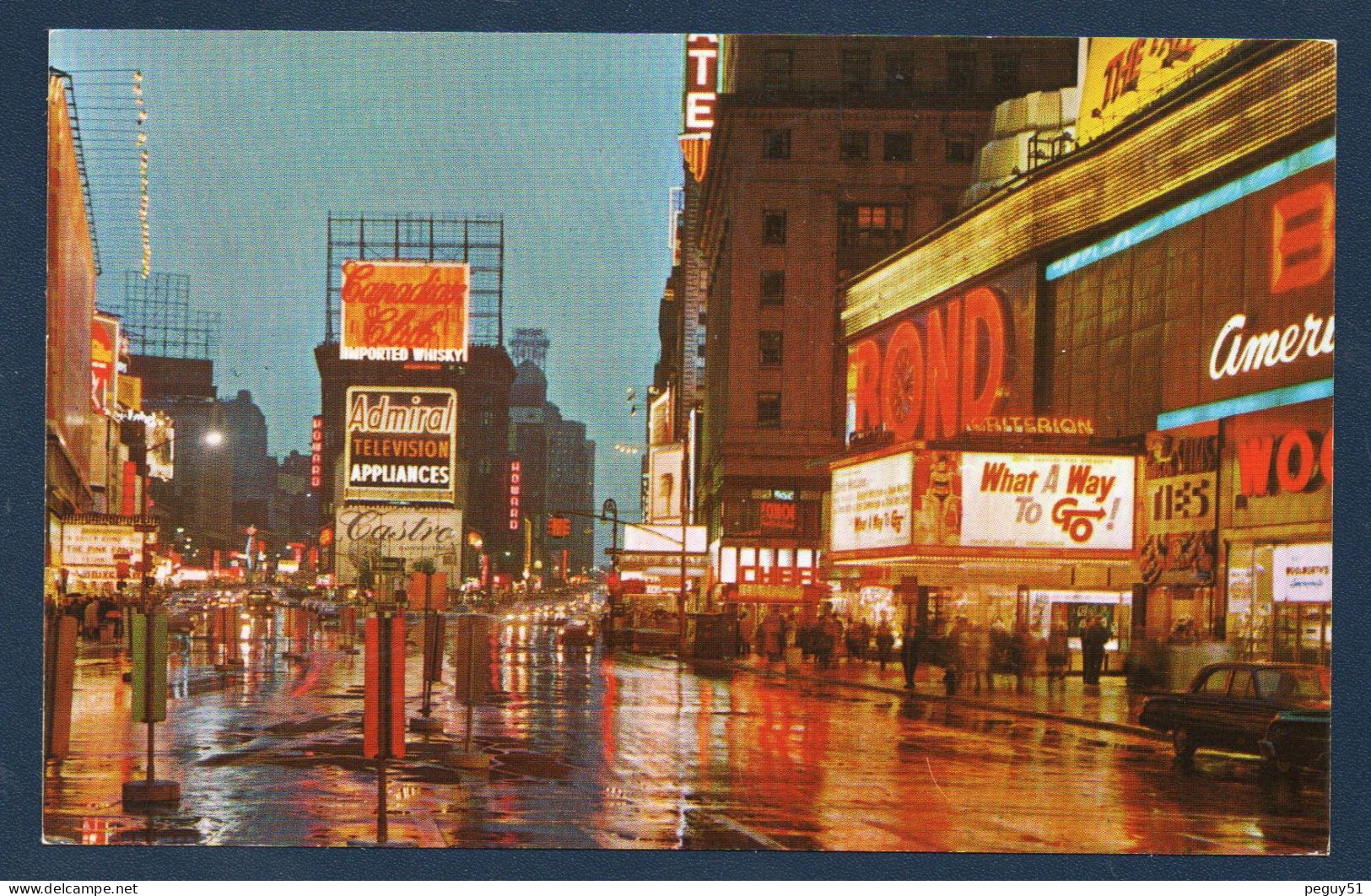 New-York City. Times Square At Night. Crossroads Of The World. Photo By Mike Roberts. 1970 - Time Square