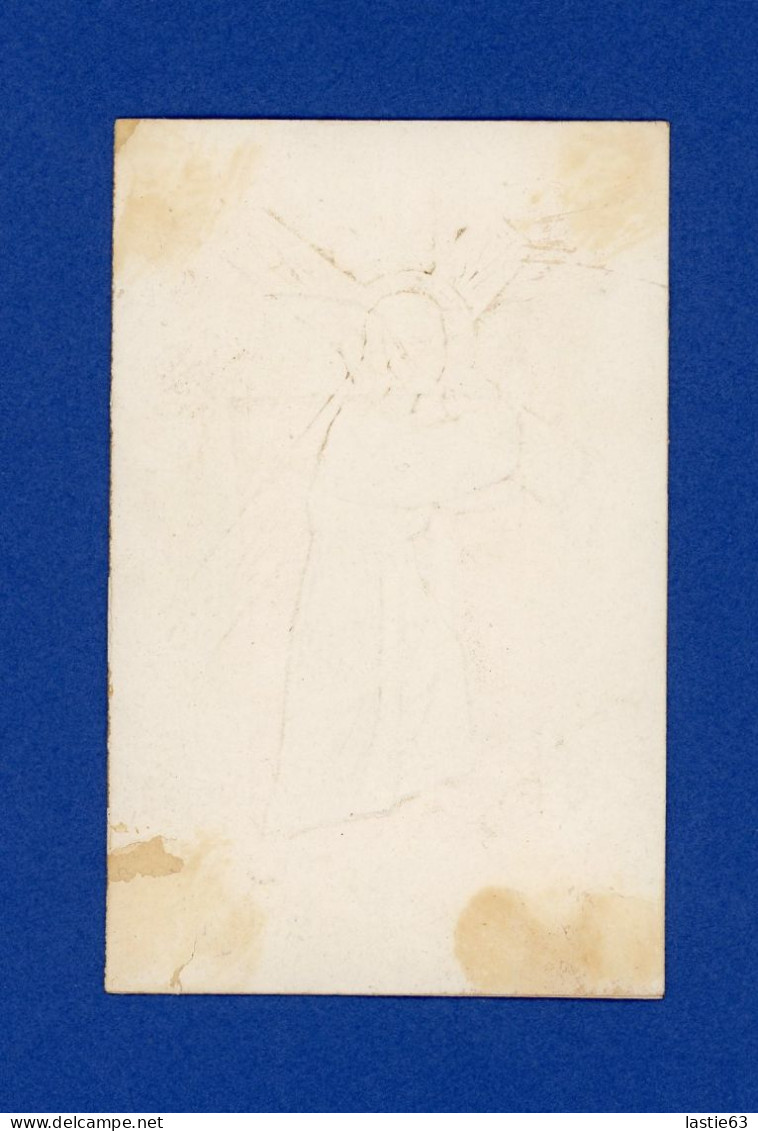 Image Religieuse Souvenir De  N. D. D' Aiguebelle  Jésus Portant La Croix  Robe De   Jésus Tissu Soie - Images Religieuses