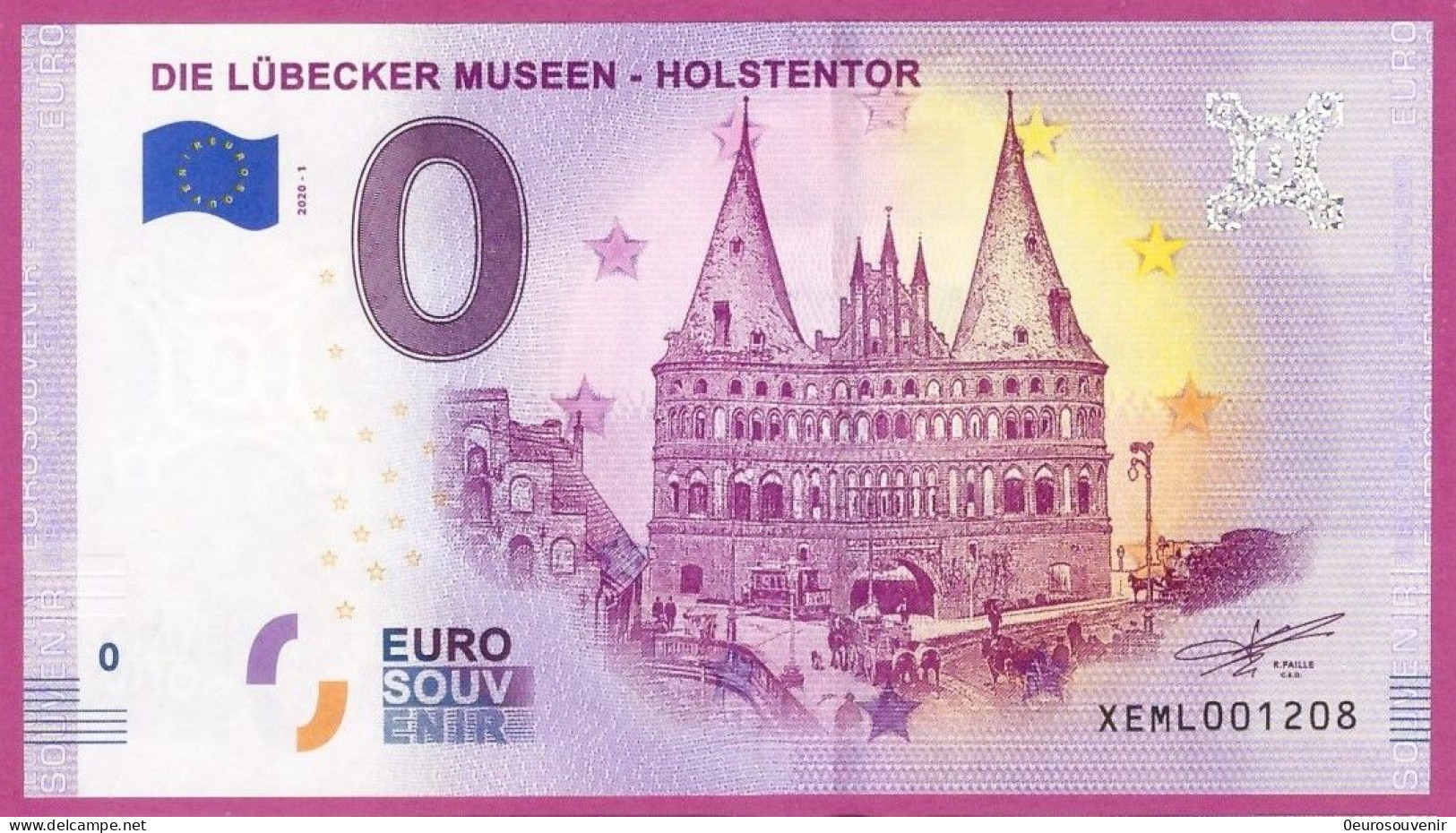 0-Euro XEML 2020-1 DIE LÜBECKER MUSEEN - HOLSTENTOR - Essais Privés / Non-officiels