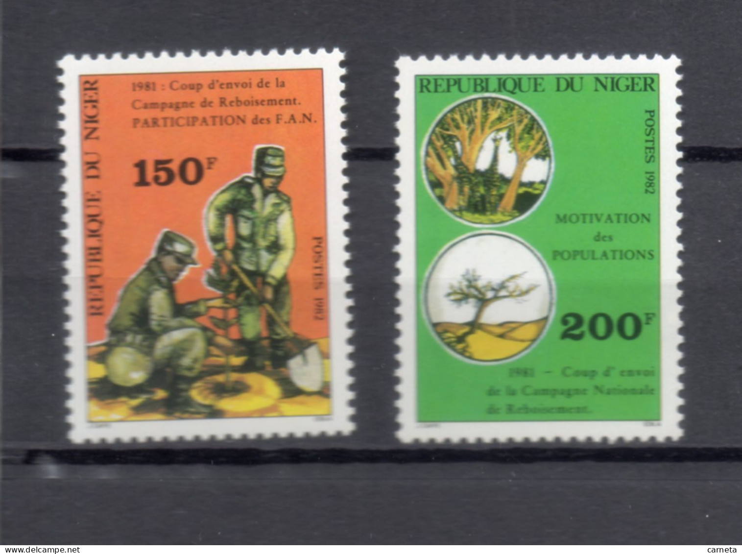 NIGER  N° 574 + 575   NEUFS SANS CHARNIERE  COTE 3.75€     REBOISEMENT - Niger (1960-...)