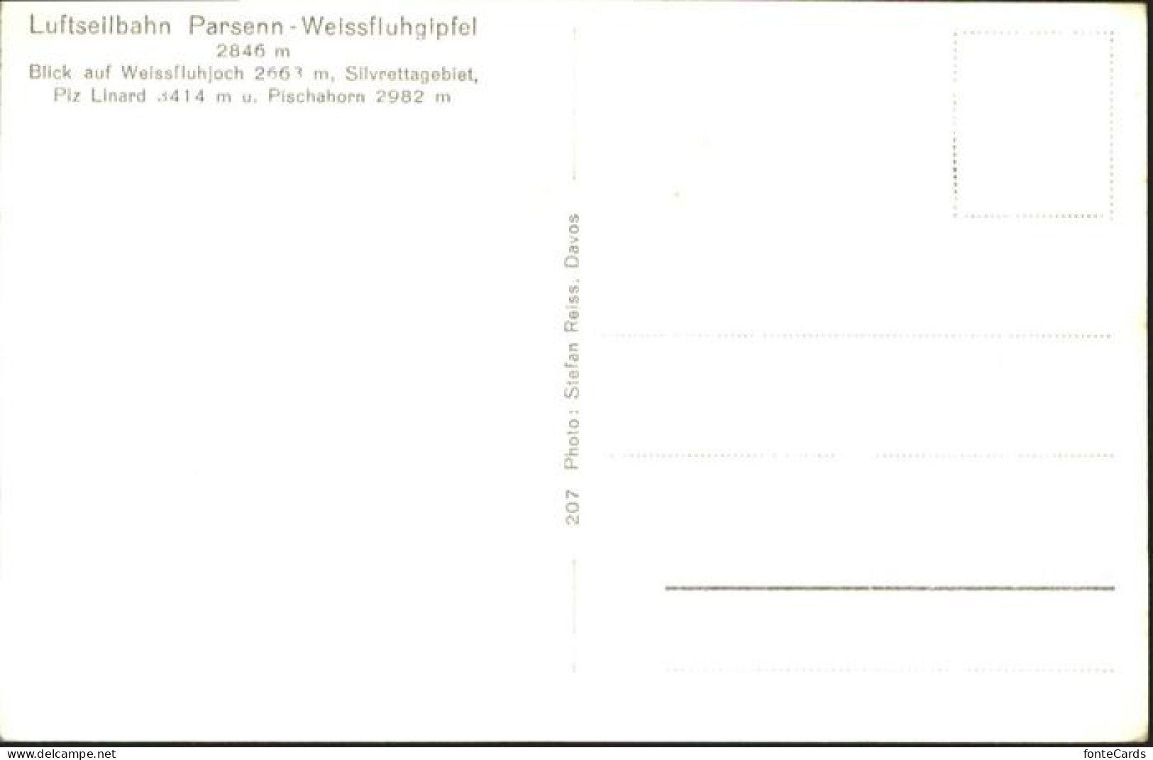 11018007 Parsenn Weissfluhgipfel Gondel Parsennfurgga - Other & Unclassified