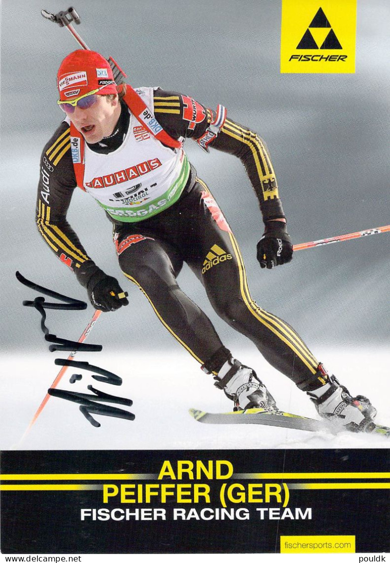 Fancard W/Autograph: Arnd Peiffer, A German Former Biathlete. His Greatest Achievements Were Sprint Victories In The 201 - Hiver 2018 : Pyeongchang