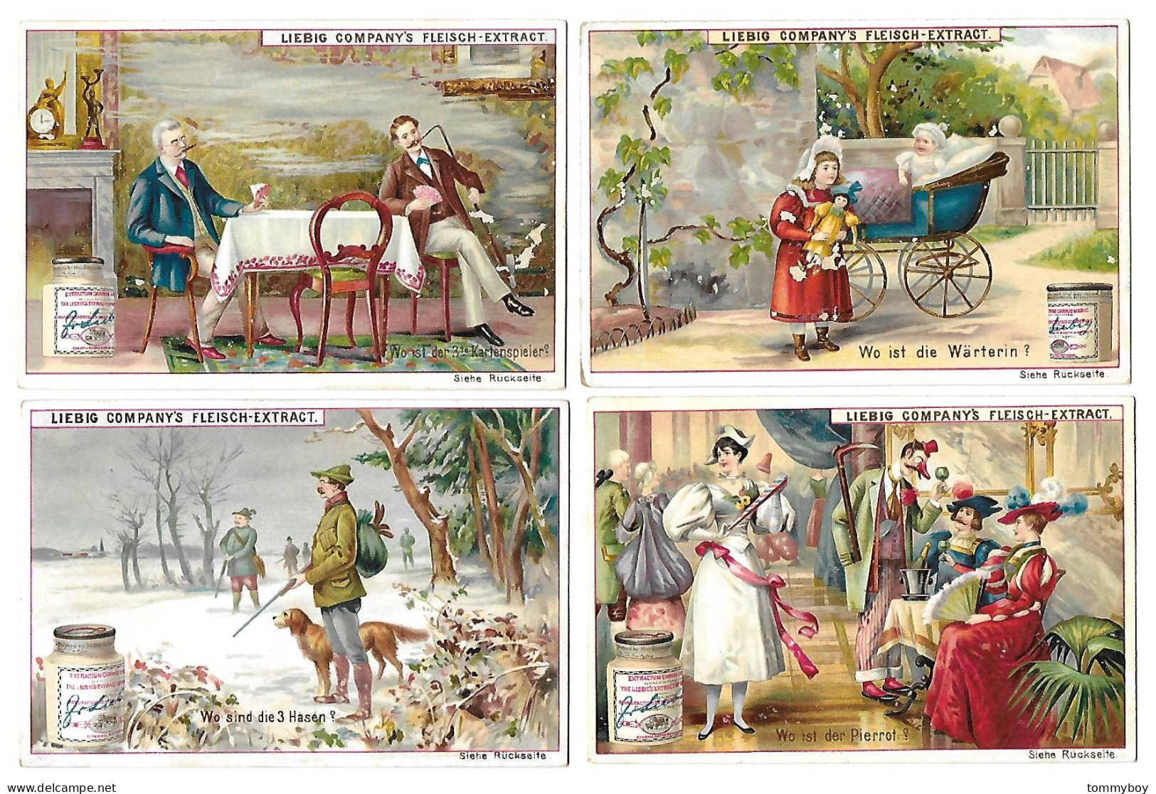 S 559, Liebig 6 Cards, Vexierbilder XVIII (GERMAN) (ref B12) - Liebig