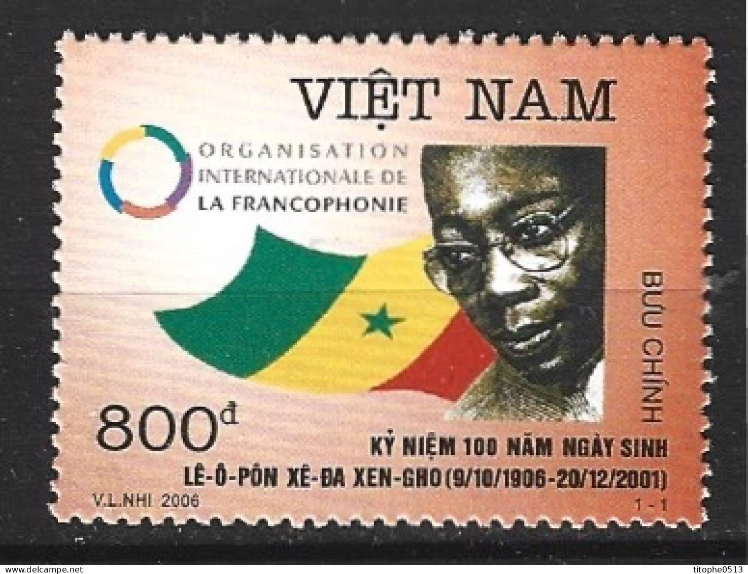 VIET NAM. N°2243 De 2006. Francophonie/Sédor Senghor. - Autres & Non Classés