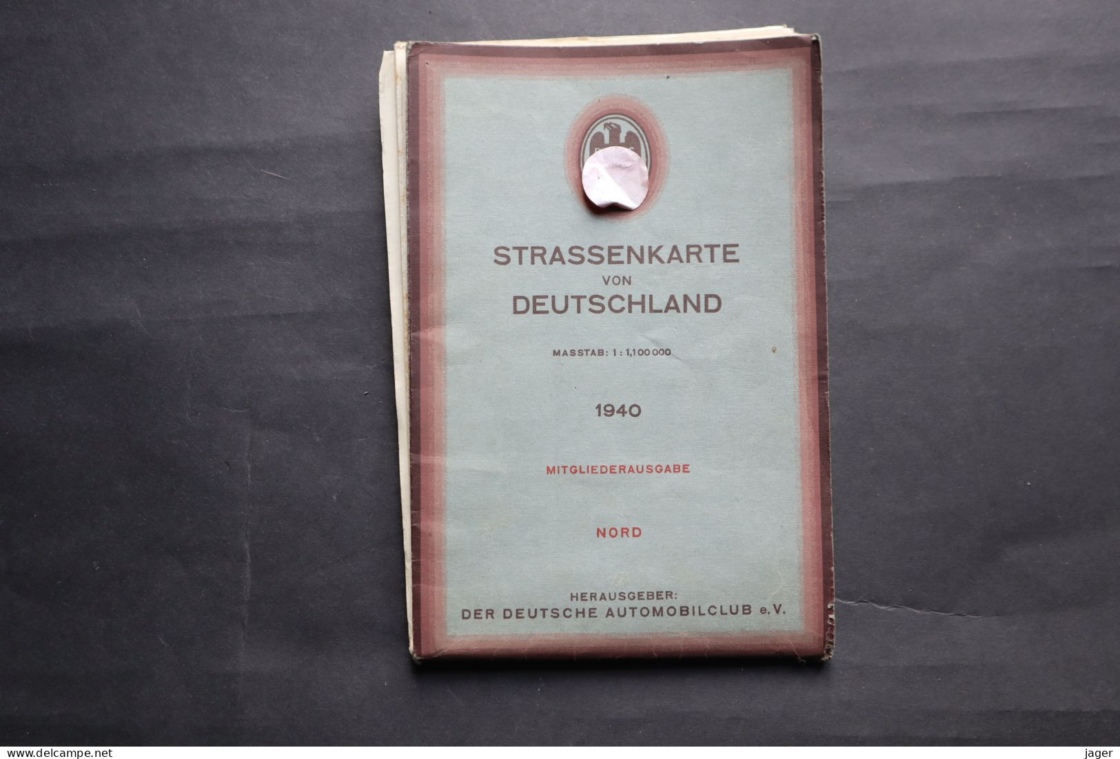 1940 Strassenkarte Von Deutschland  SUD    DDAC   Avec Protectorat Boheme - 1939-45