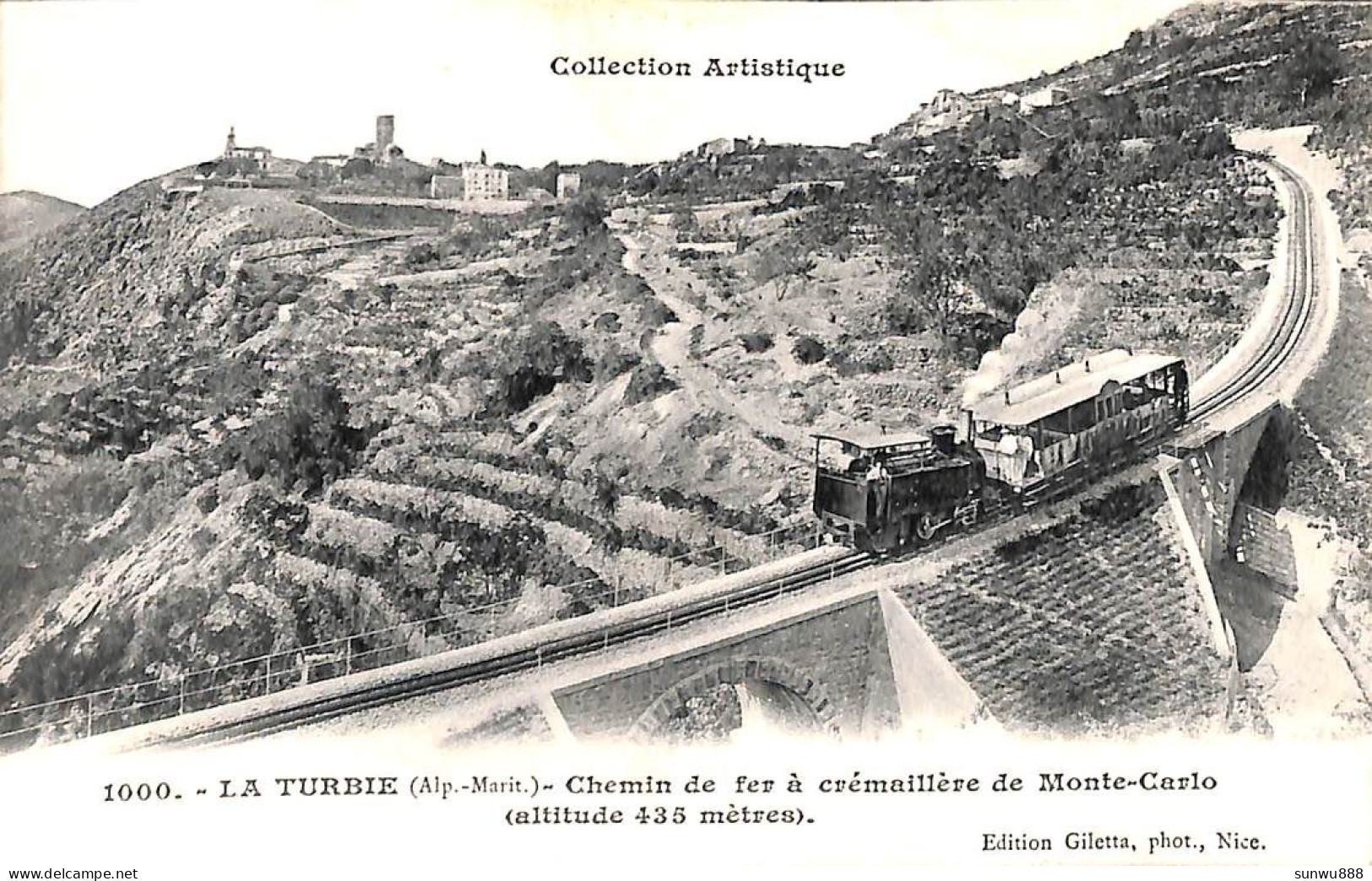 La Turbie - Chemin De Fer à Crémaillère De Monte-Carlo (Edition Giletta) - La Turbie