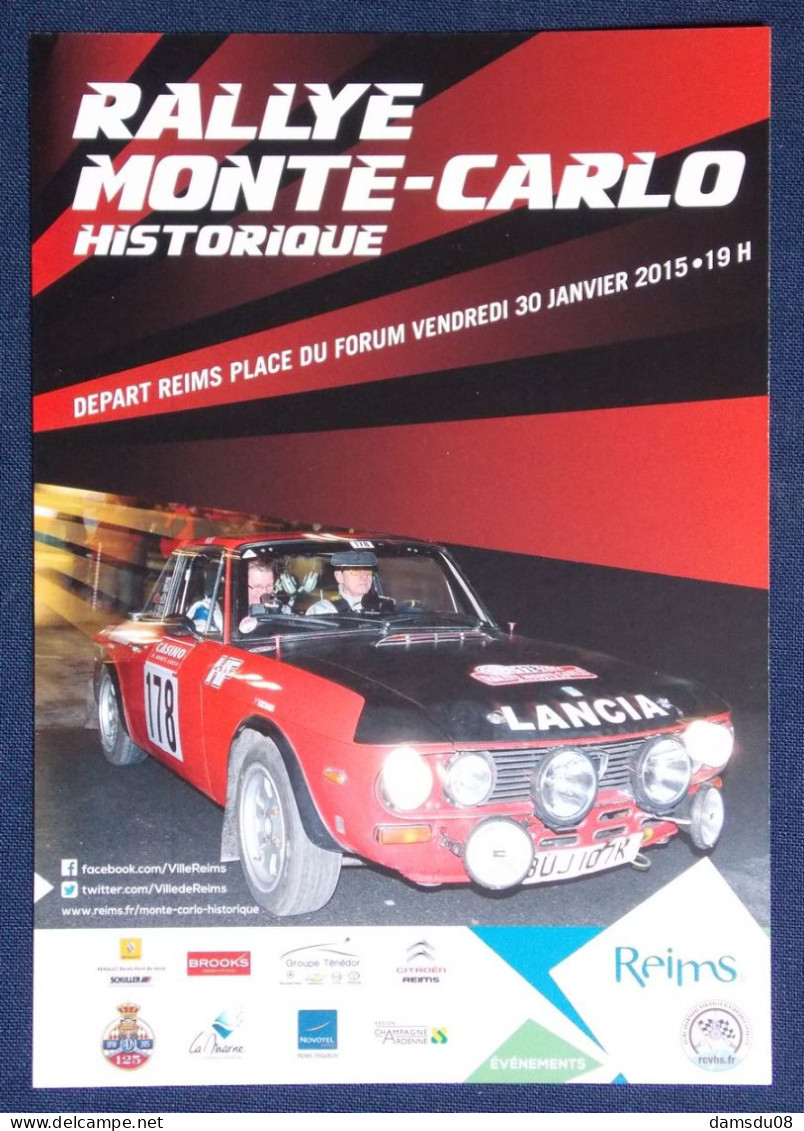 RALLYE MONTE CARLO Historique 2015 Départ Reims Lancia Fulvia - Rally Racing