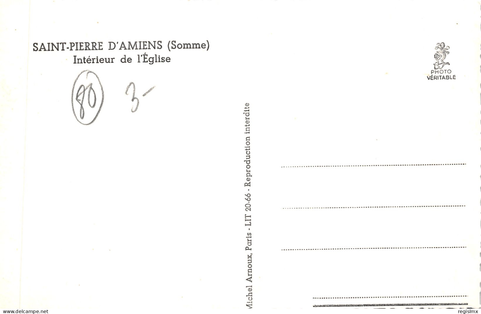 80-SAINT PIERRE D AMIENS-N°2164-G/0045 - Andere & Zonder Classificatie