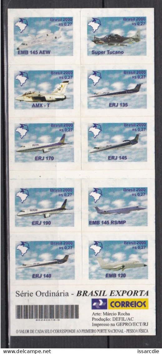 Brésil Carnet Avions Série Ordinaire  Neuf** - Postzegelboekjes