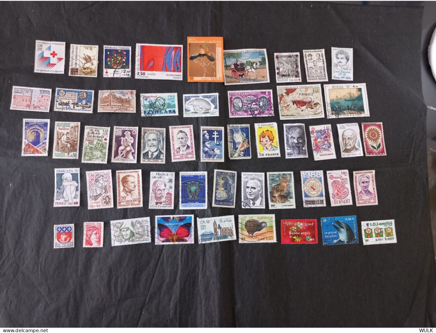 LOT 50 TIMBRES FRANCE DIFFERENTE ANNEE OBLITERE (T11) - Collections