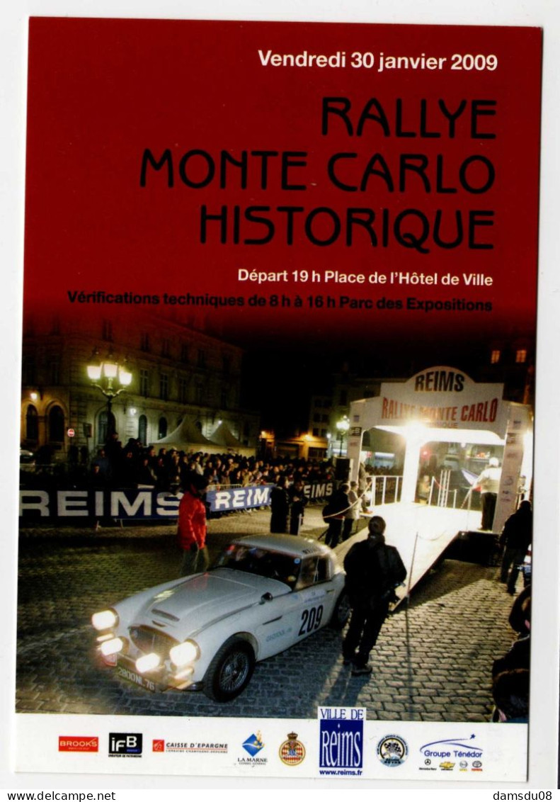 RALLYE MONTE CARLO Historique 2009 Départ Reims Austin Healey - Rally Racing
