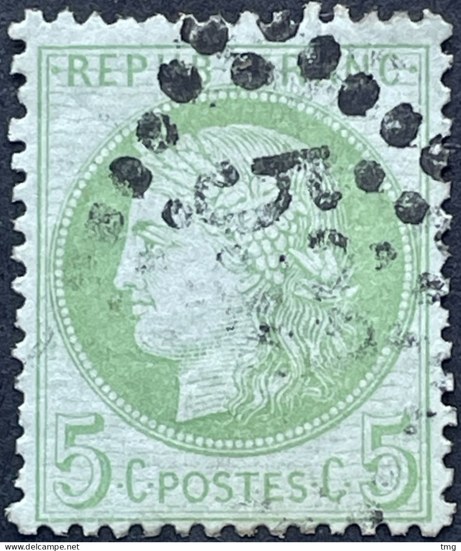 YT 53 LGC 532 Bordeaux Gironde (32) Indice 1 1871-75 France CERES III République 5c Vert France – Bleu2 - 1871-1875 Ceres