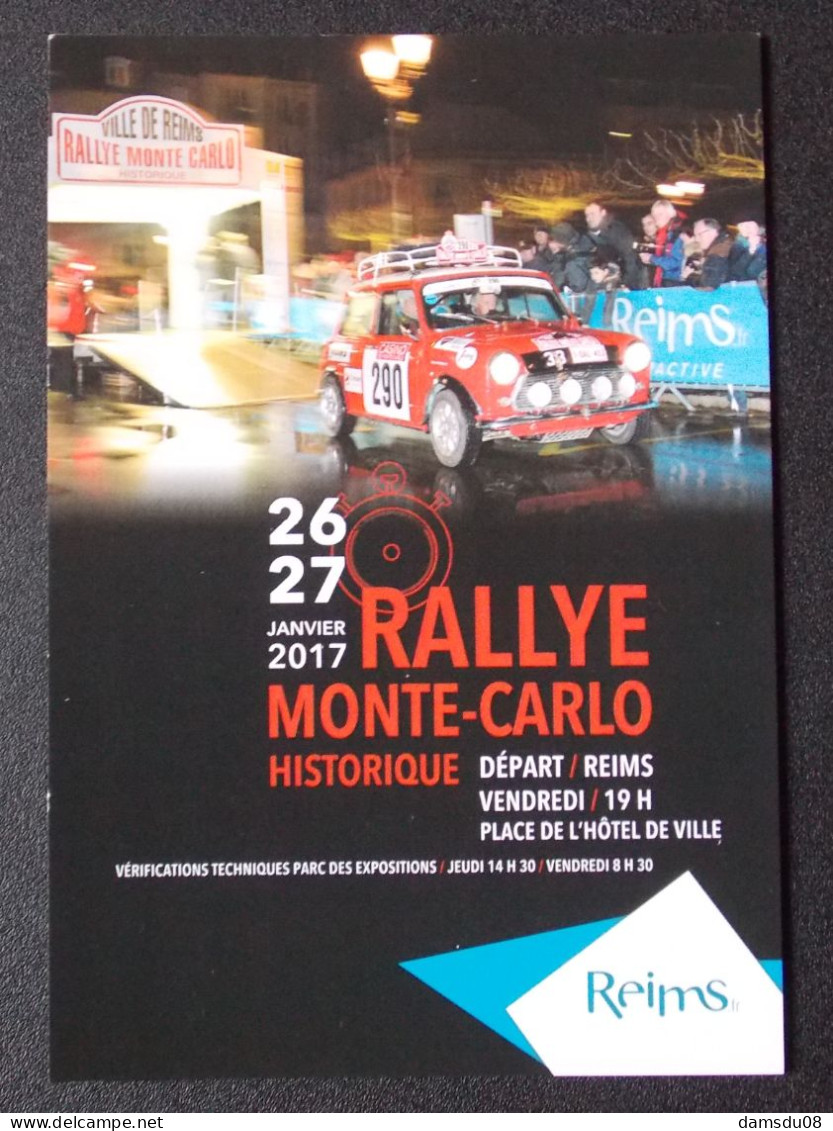 RALLYE MONTE CARLO Historique 2017 Départ Reims Austin Mini - Rallye